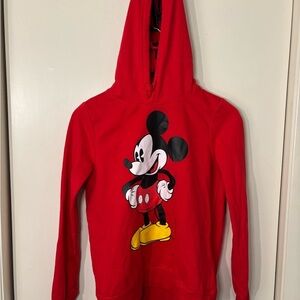 Disney Red Mickey Mouse Turtle Neck Hoodie